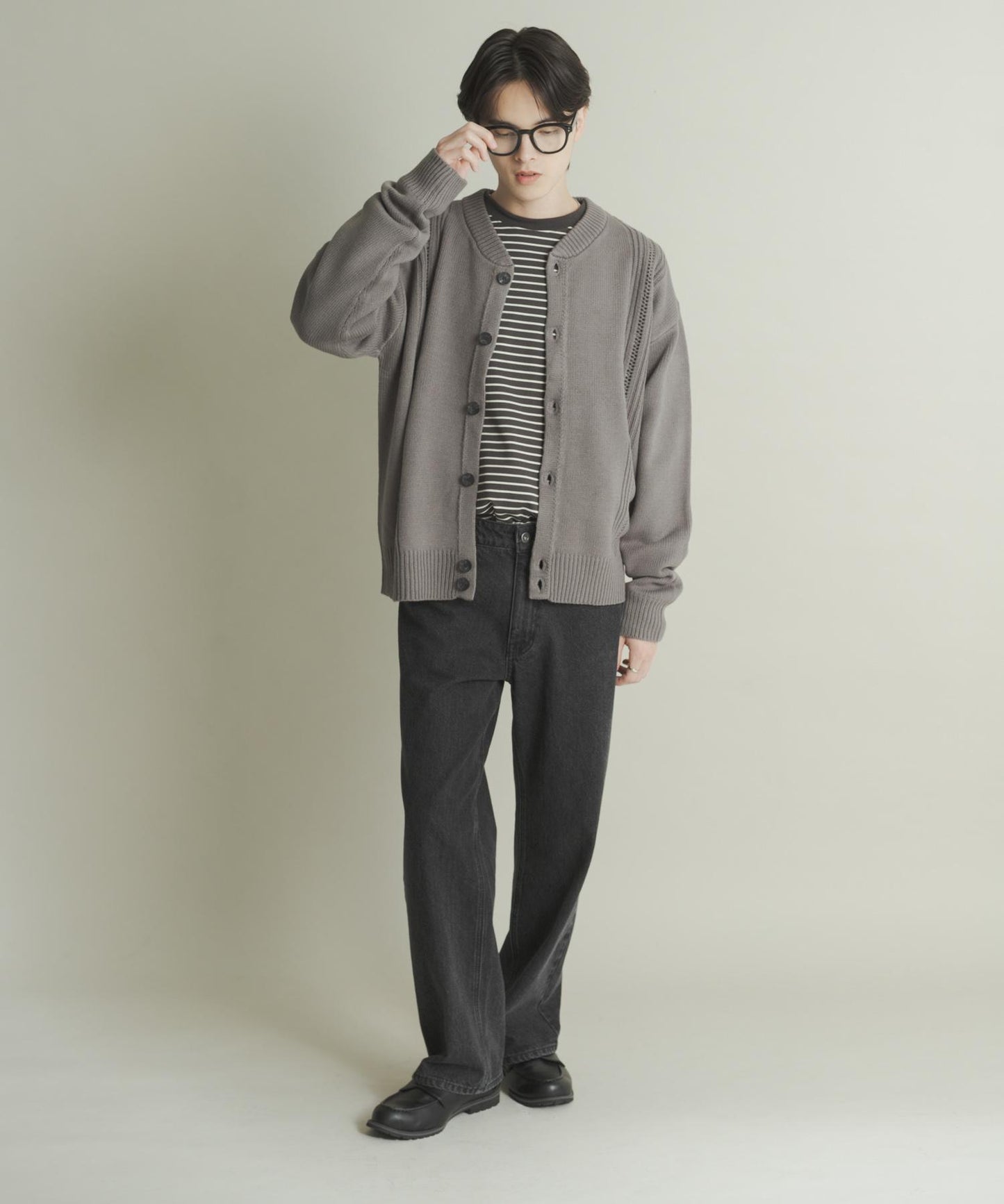 鏤空麻花針織開衫