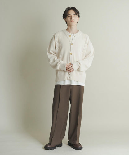 鏤空麻花針織開衫