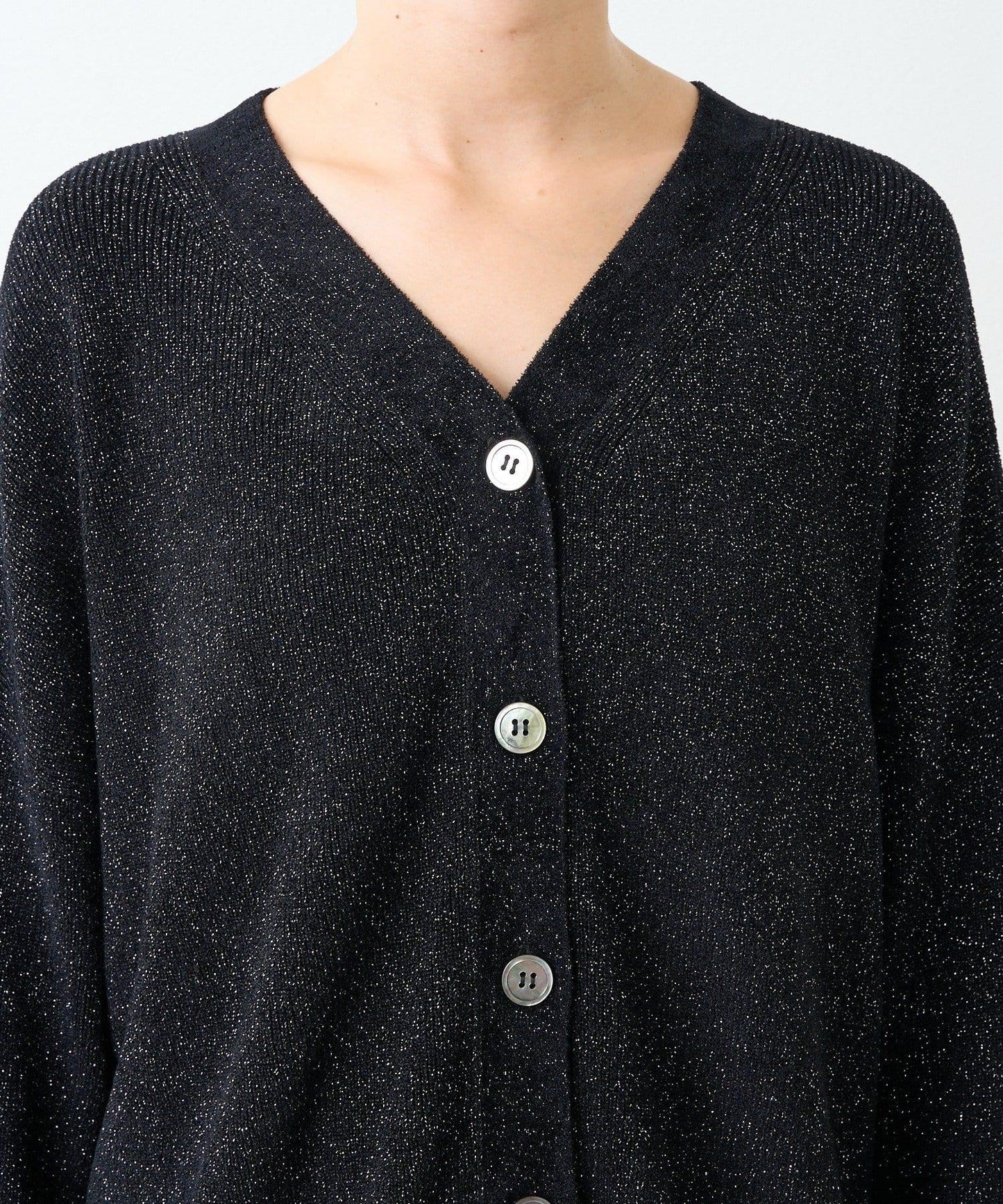 【優雅光澤】亮片毛線兩用開衫/預計11月下旬發貨