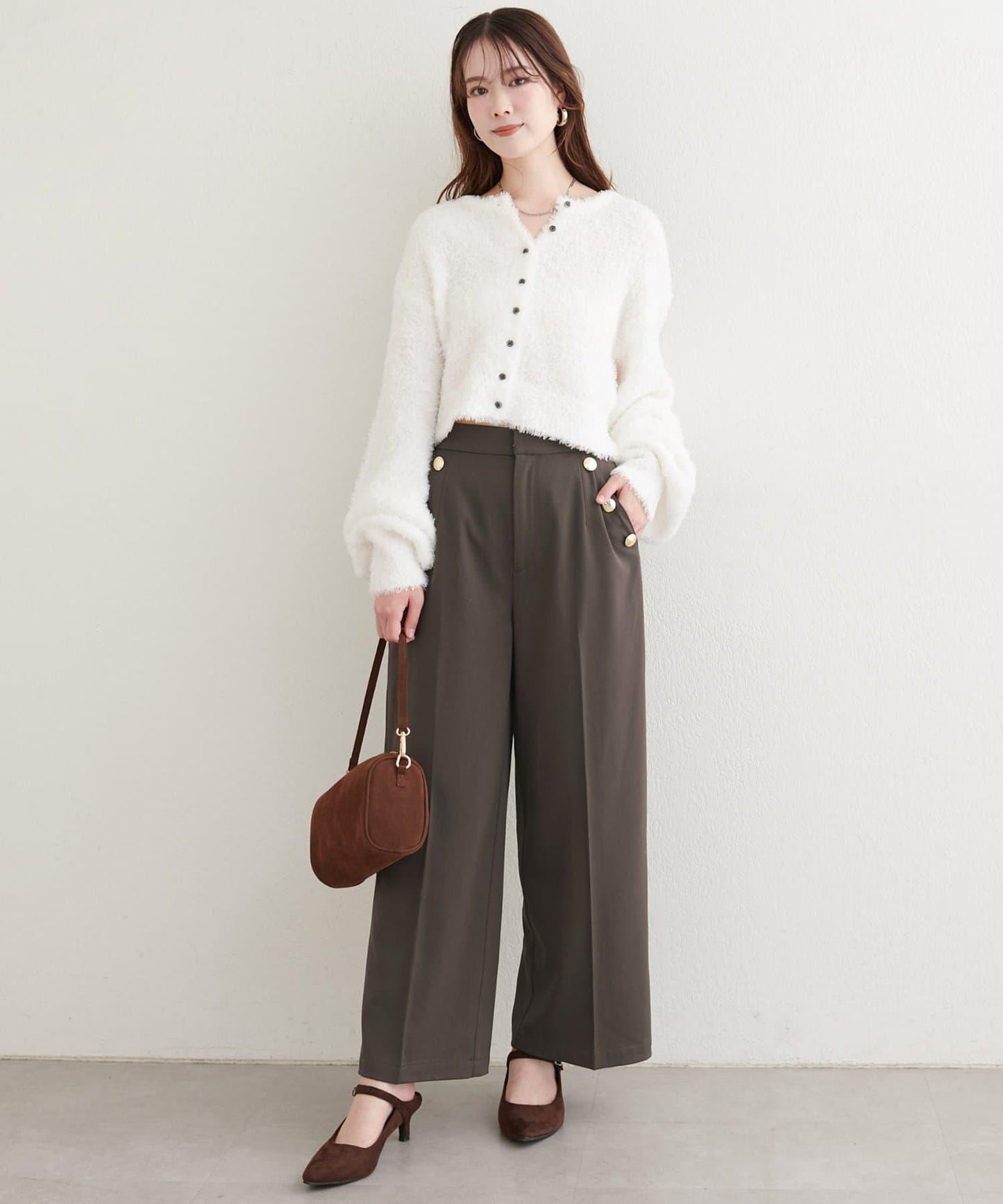 【套裝優惠活動】【PalClo限定】側邊釦子長褲