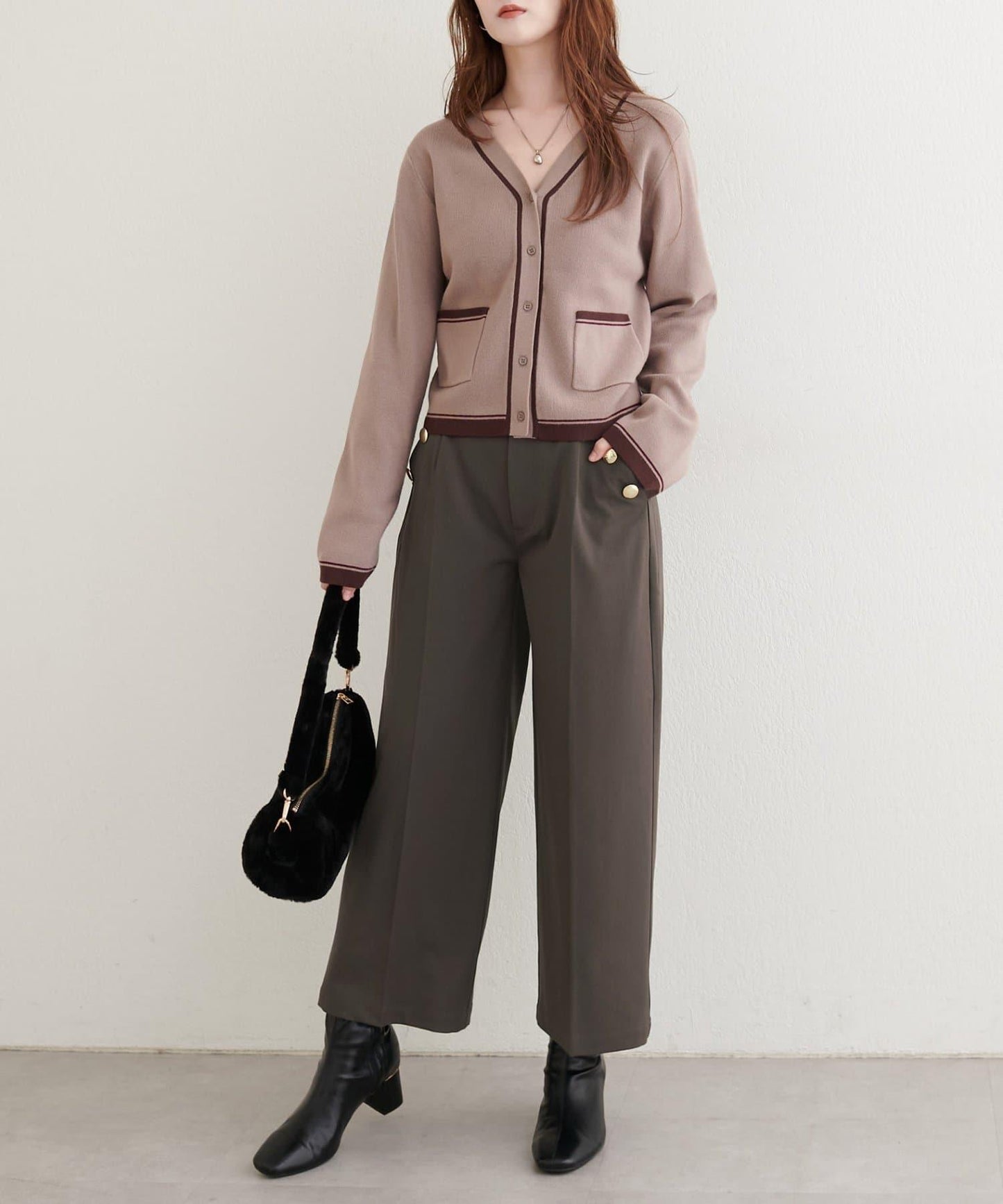 【套裝優惠活動】【PalClo限定】側邊釦子長褲