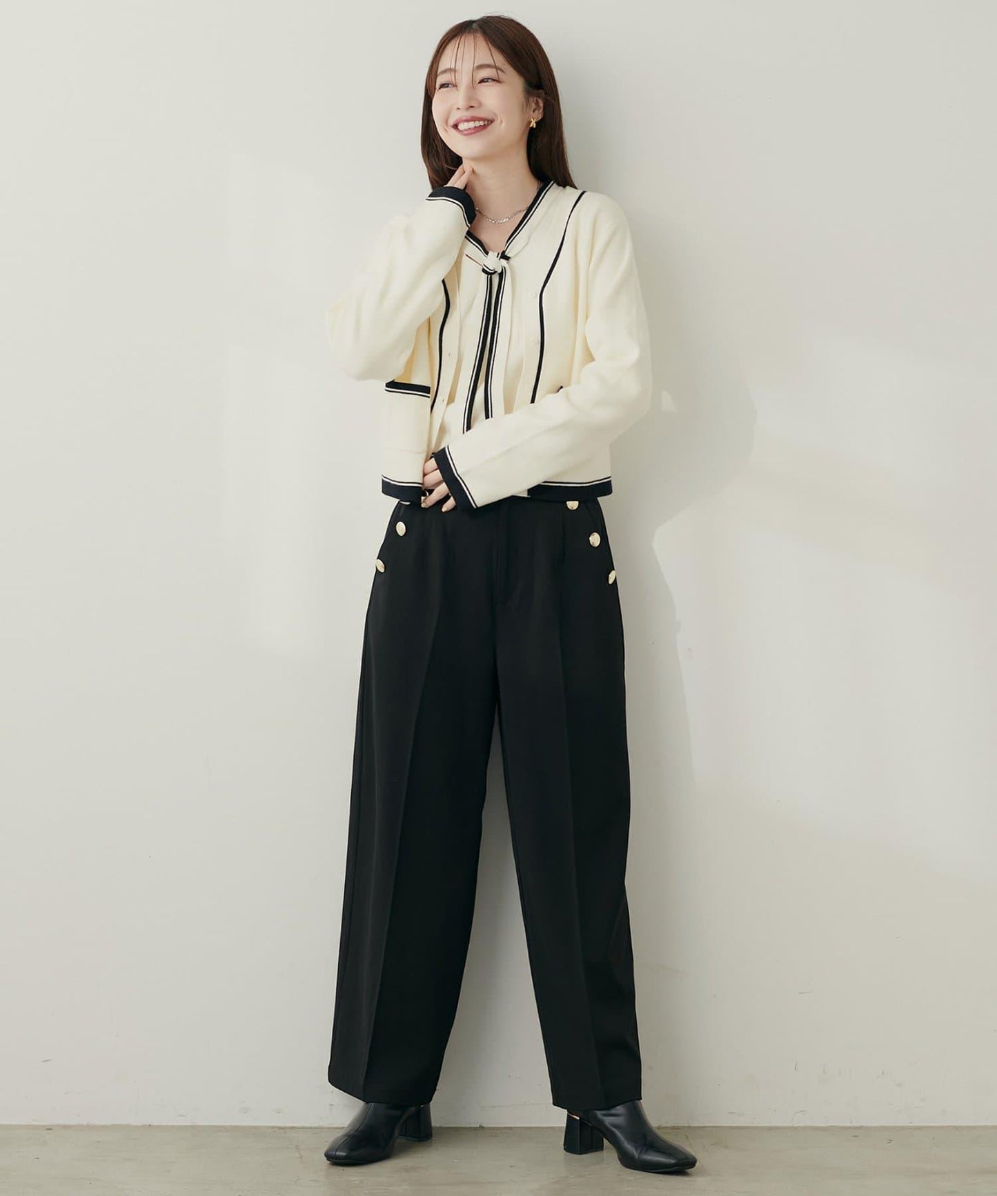 【套裝優惠活動】【PalClo限定】側邊釦子長褲