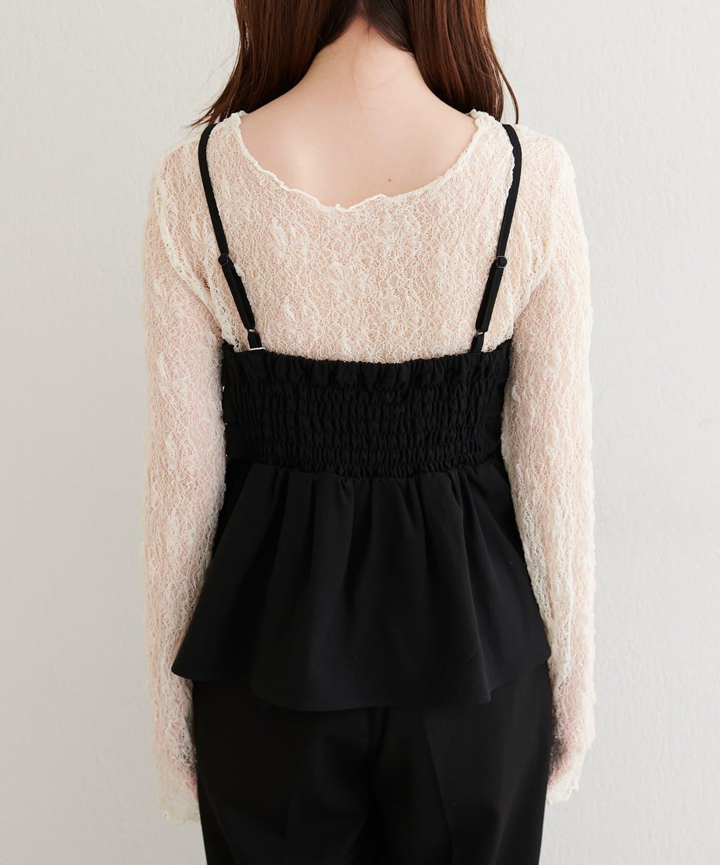 【套裝促銷】【PalClo限定】蝴蝶結吊帶背心&蕾絲波浪邊T恤套裝