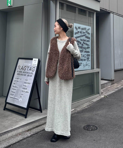 【パルクロ限定】PON企畫仿毛皮馬甲