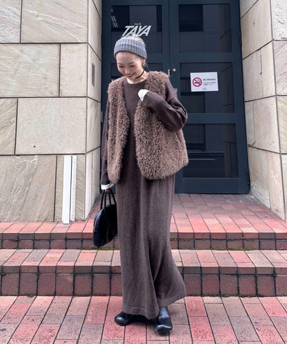 【パルクロ限定】PON企畫仿毛皮馬甲