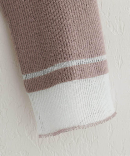 袖口透視喇叭袖針織衫