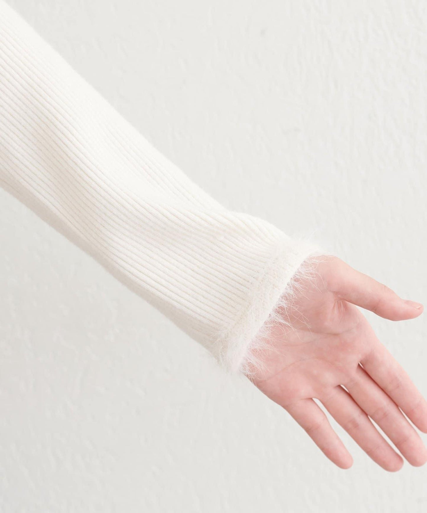 針織拼接羽毛開衫