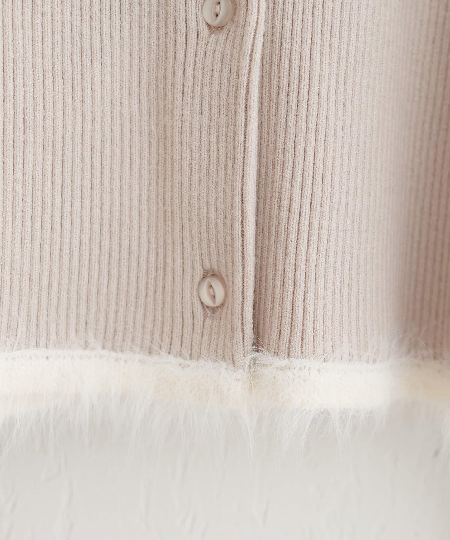 針織拼接羽毛開衫