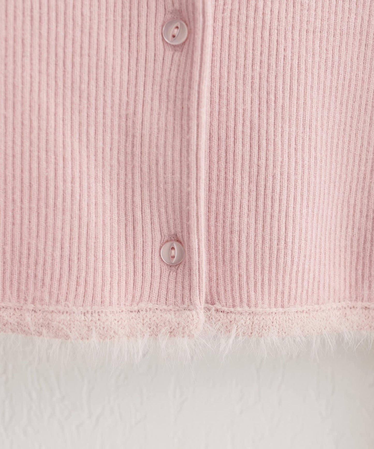 針織拼接羽毛開衫