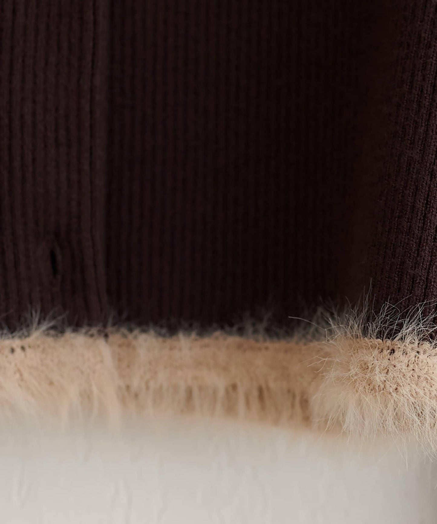 針織拼接羽毛開衫