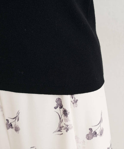 袖口透視喇叭袖針織衫