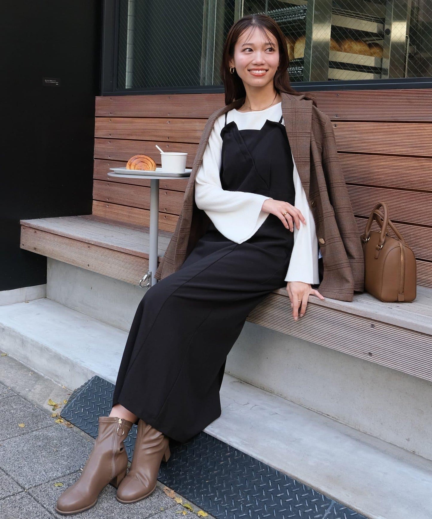 【ITAMI企畫】喇叭袖針織衫×兩穿吊帶連衣裙