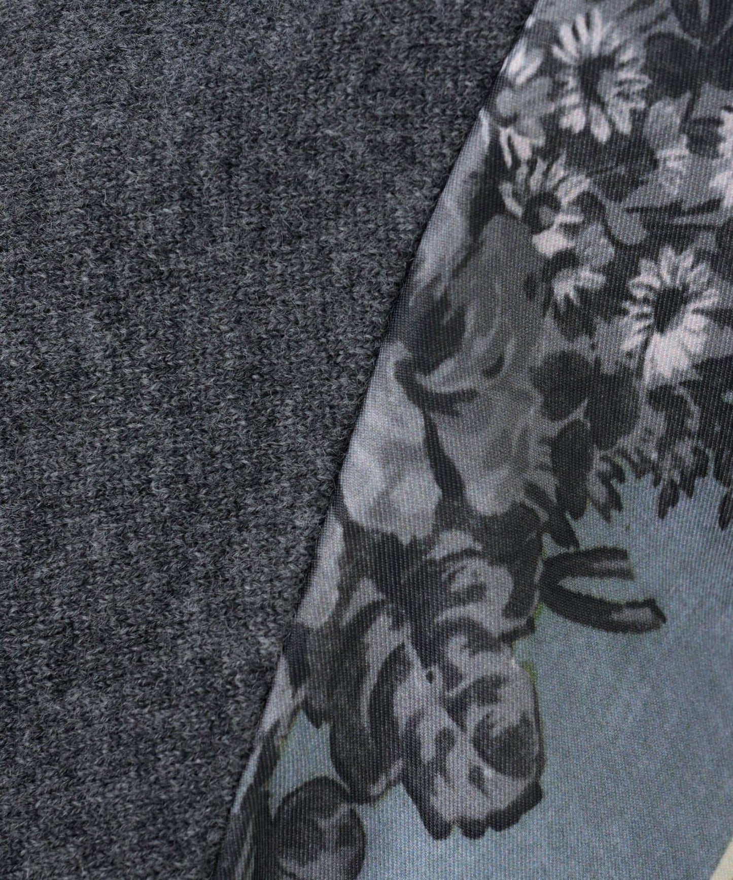 圍巾拼接印花針織衫