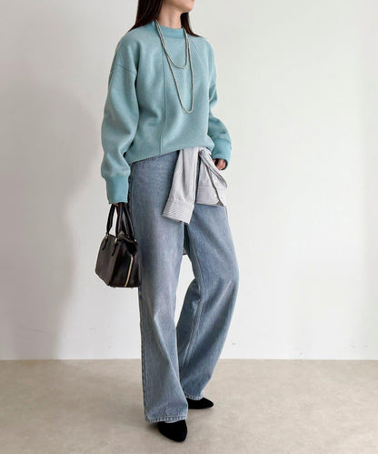 雙面磨毛高領衛衣套頭衫