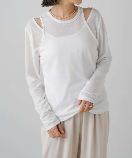 【PUAL CE CIN】透視疊穿套頭衫