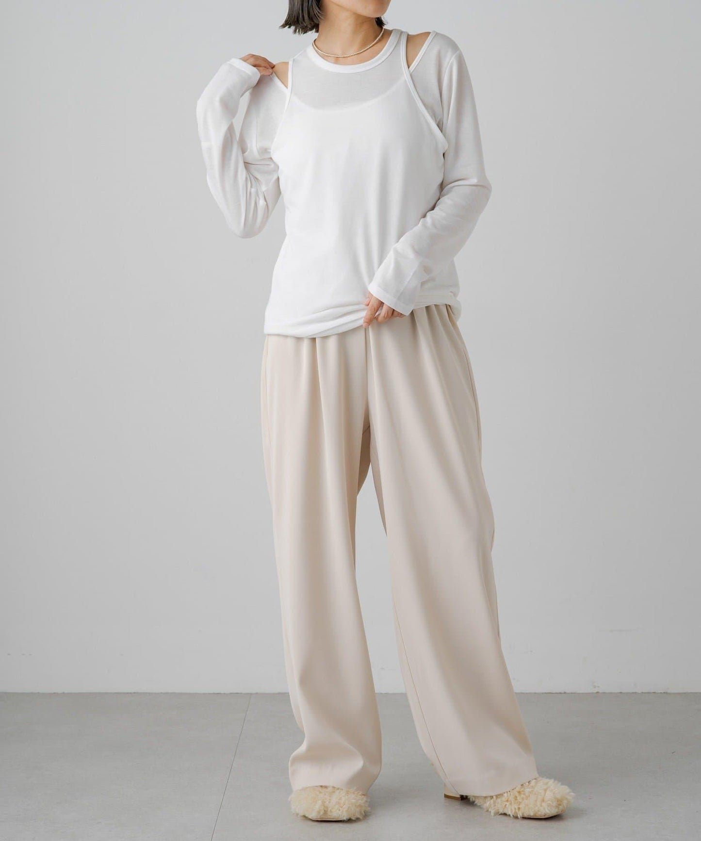 【PUAL CE CIN】透視疊穿套頭衫