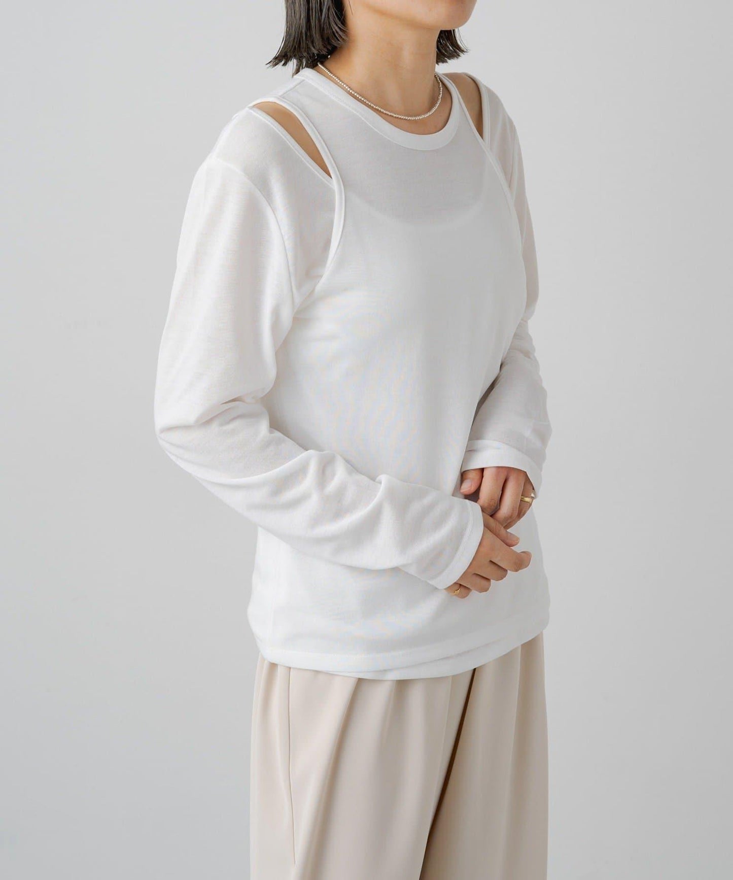 【PUAL CE CIN】透視疊穿套頭衫