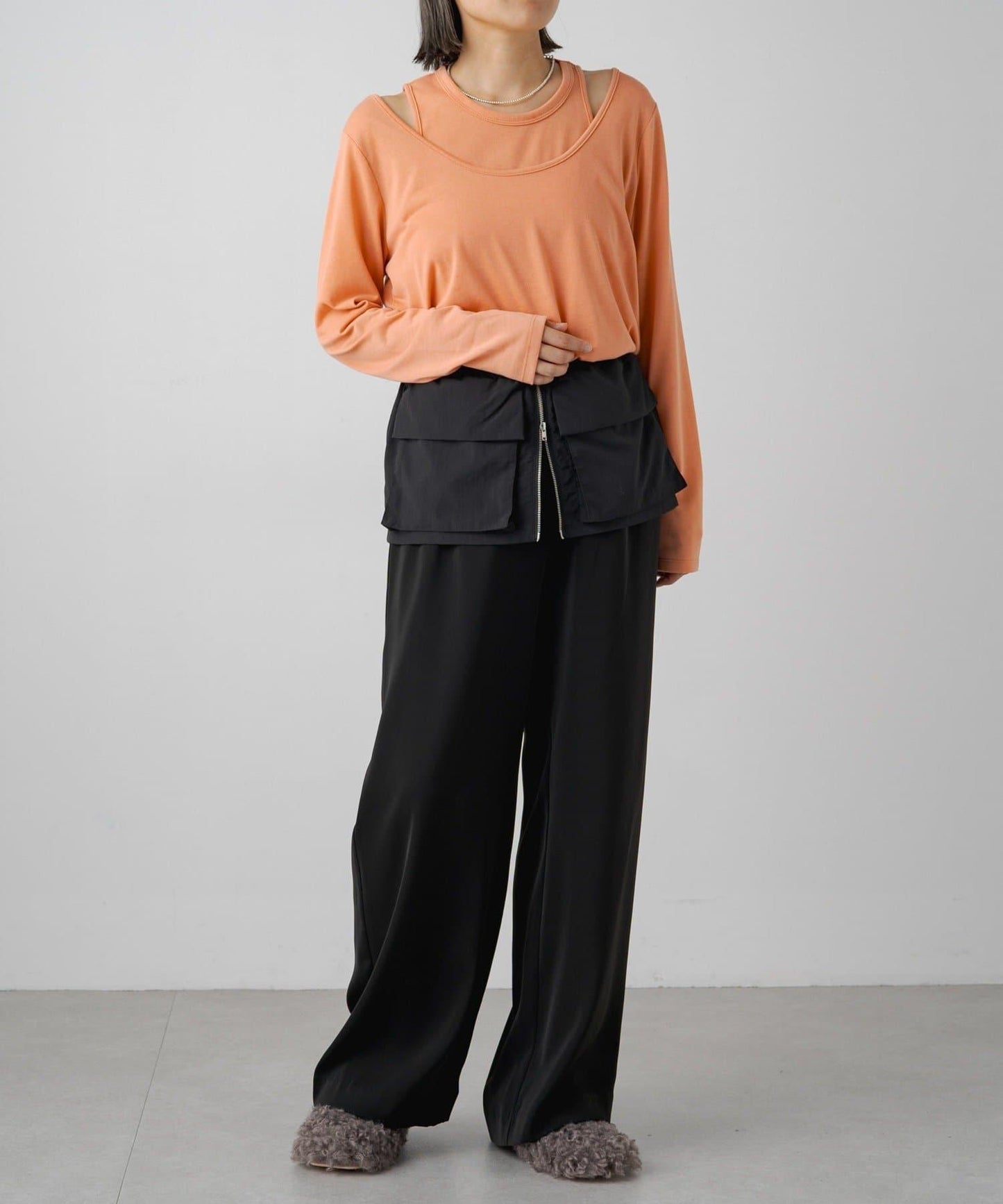 【PUAL CE CIN】透視疊穿套頭衫