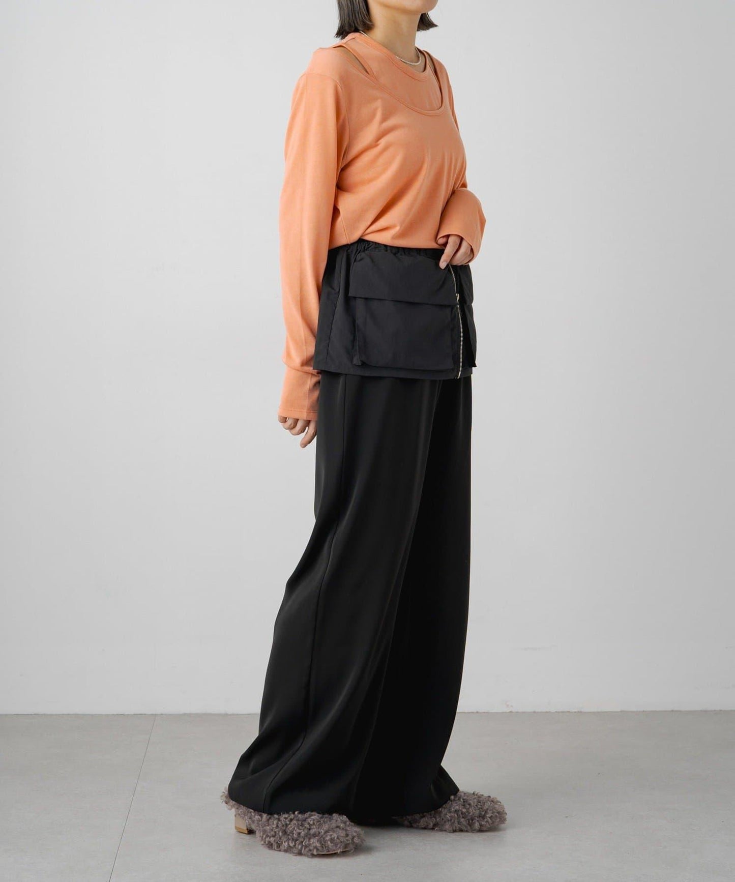 【PUAL CE CIN】透視疊穿套頭衫