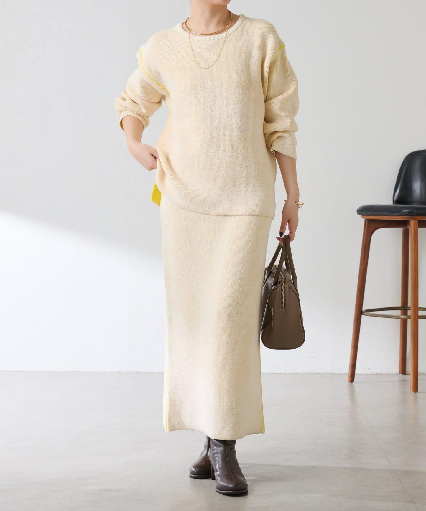 【套裝商品】毛絨雙面針織套裝