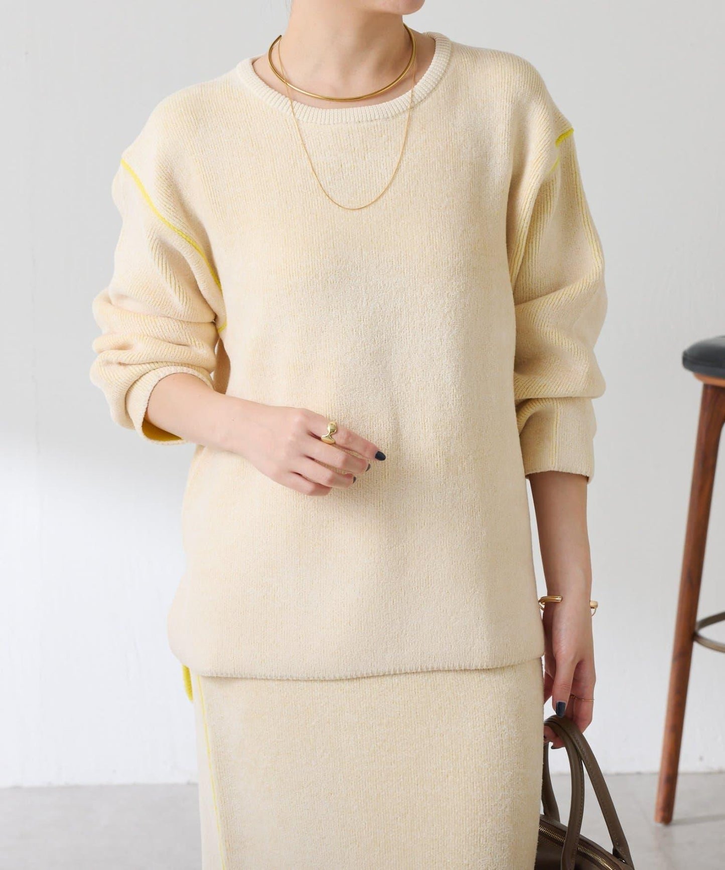 【套裝商品】毛絨雙面針織套裝