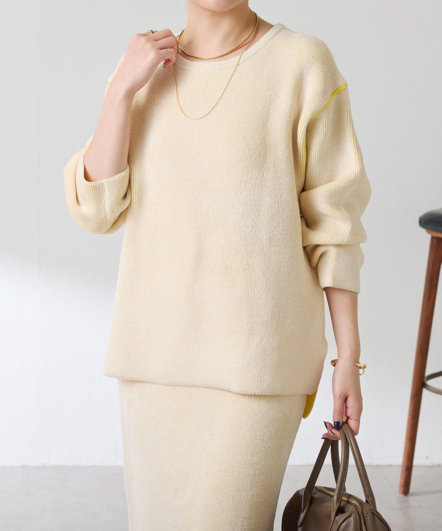 【套裝商品】毛絨雙面針織套裝