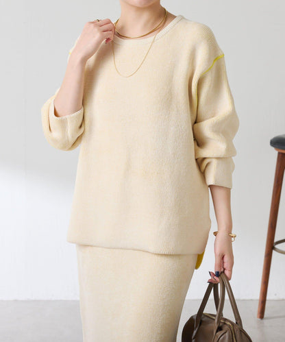 【套裝商品】毛絨雙面針織套裝