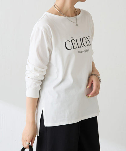 亮片字母長袖T恤/疊穿單品