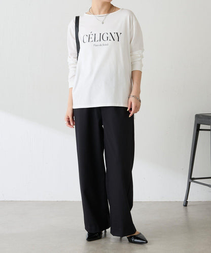 亮片字母長袖T恤/疊穿單品