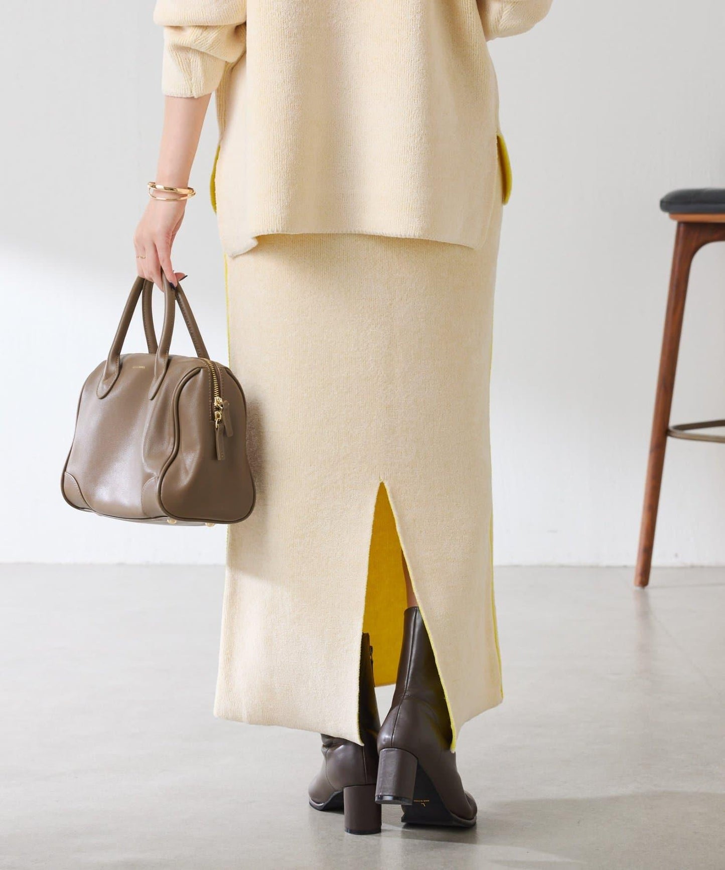 【套裝商品】毛絨雙面針織套裝