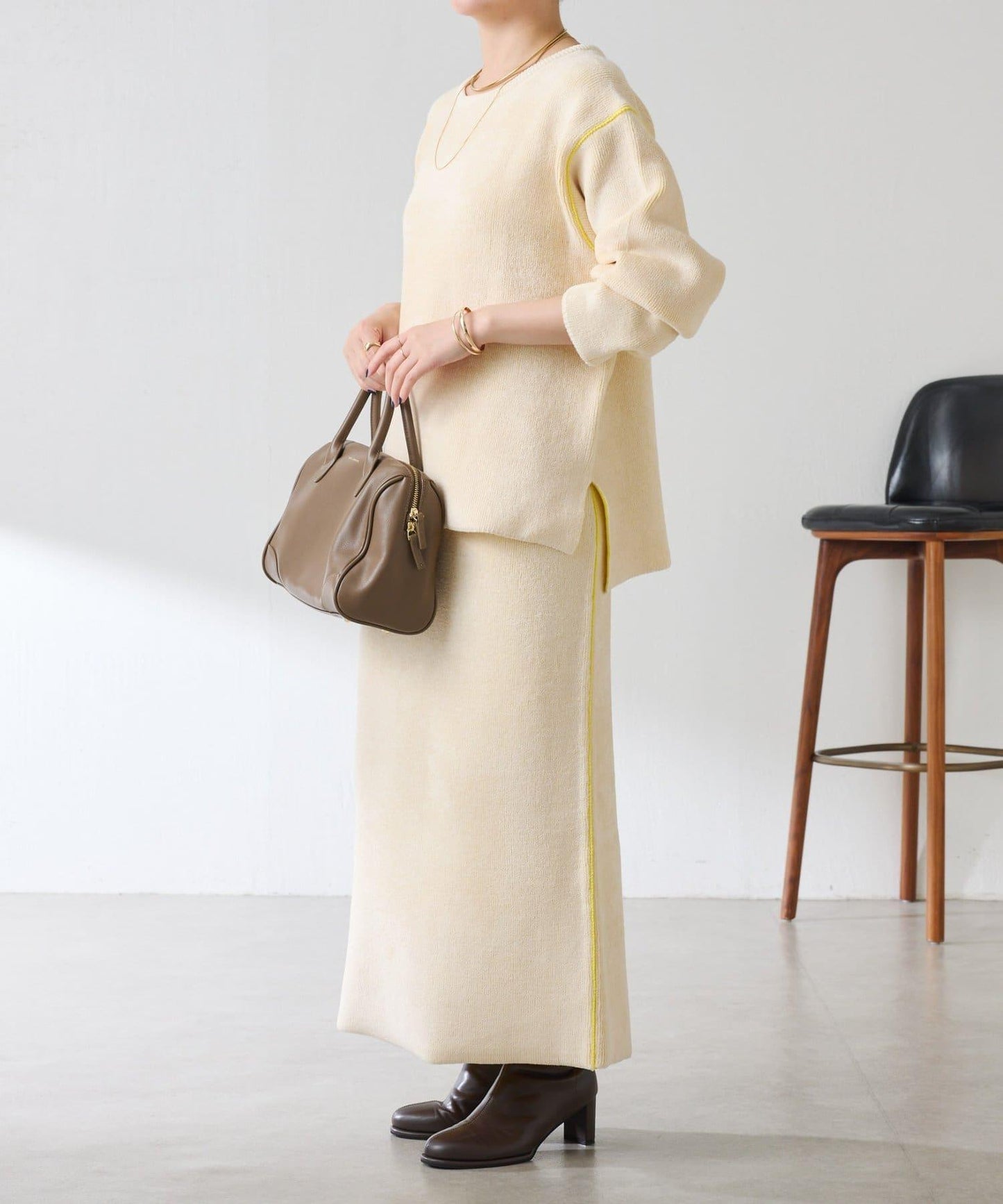 【套裝商品】毛絨雙面針織套裝