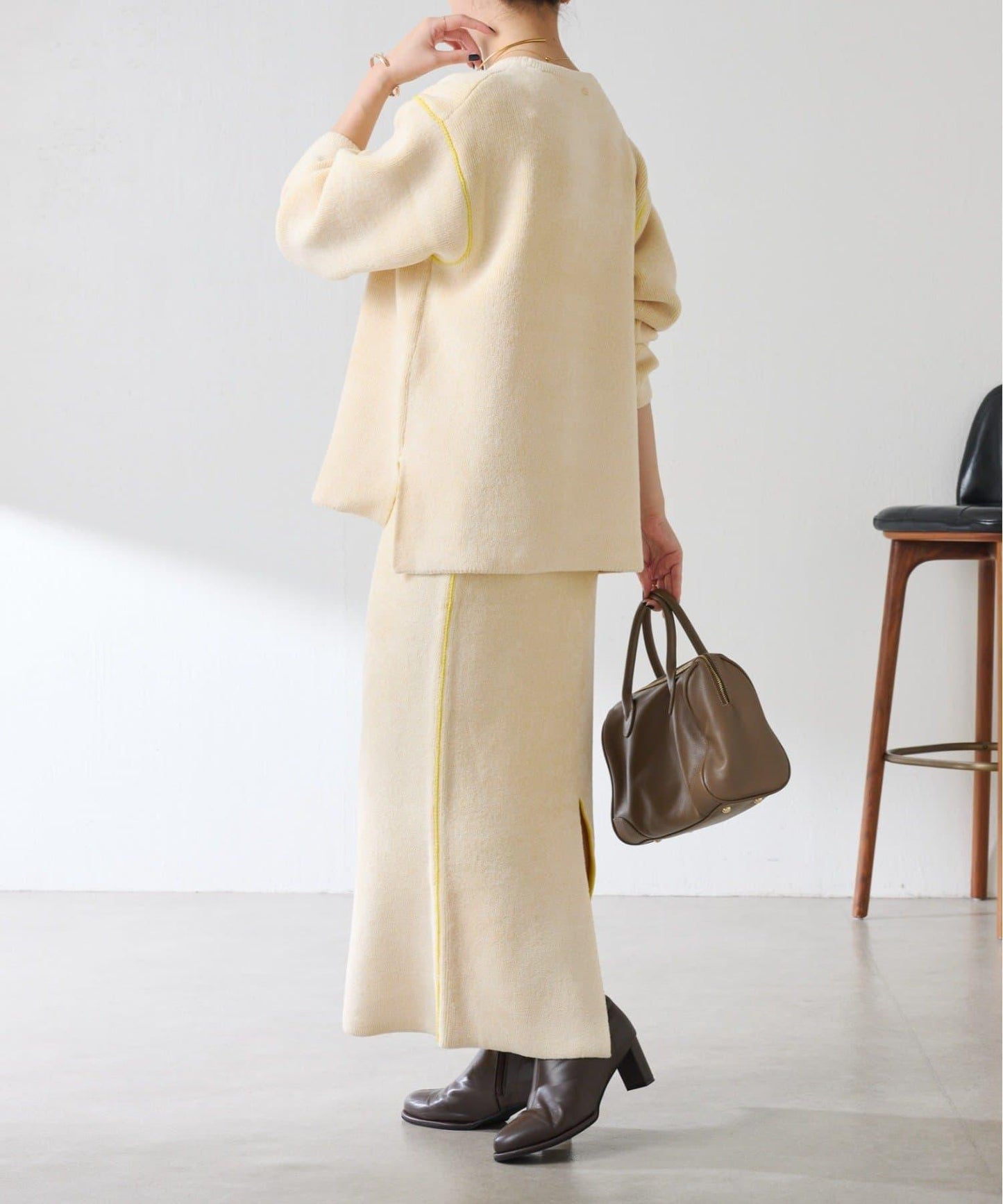 【套裝商品】毛絨雙面針織套裝