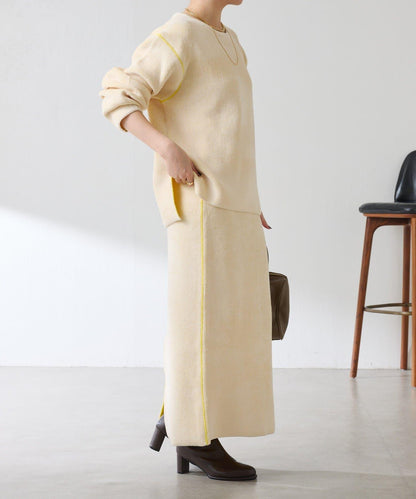 【套裝商品】毛絨雙面針織套裝