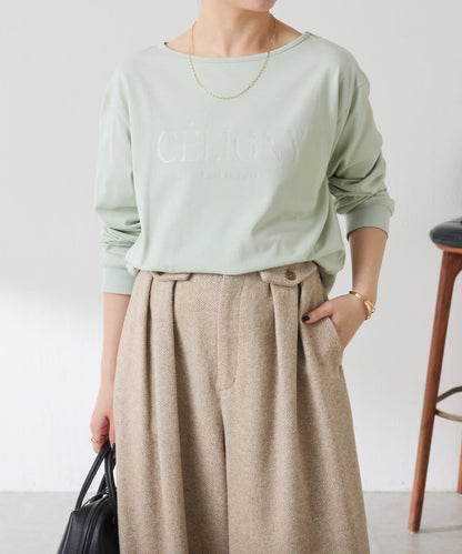 亮片字母長袖T恤/疊穿單品