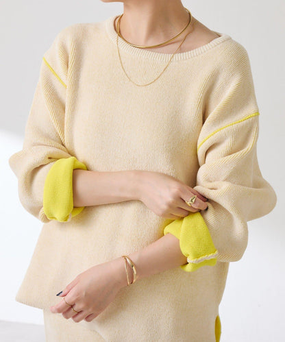 【套裝商品】毛絨雙面針織套裝