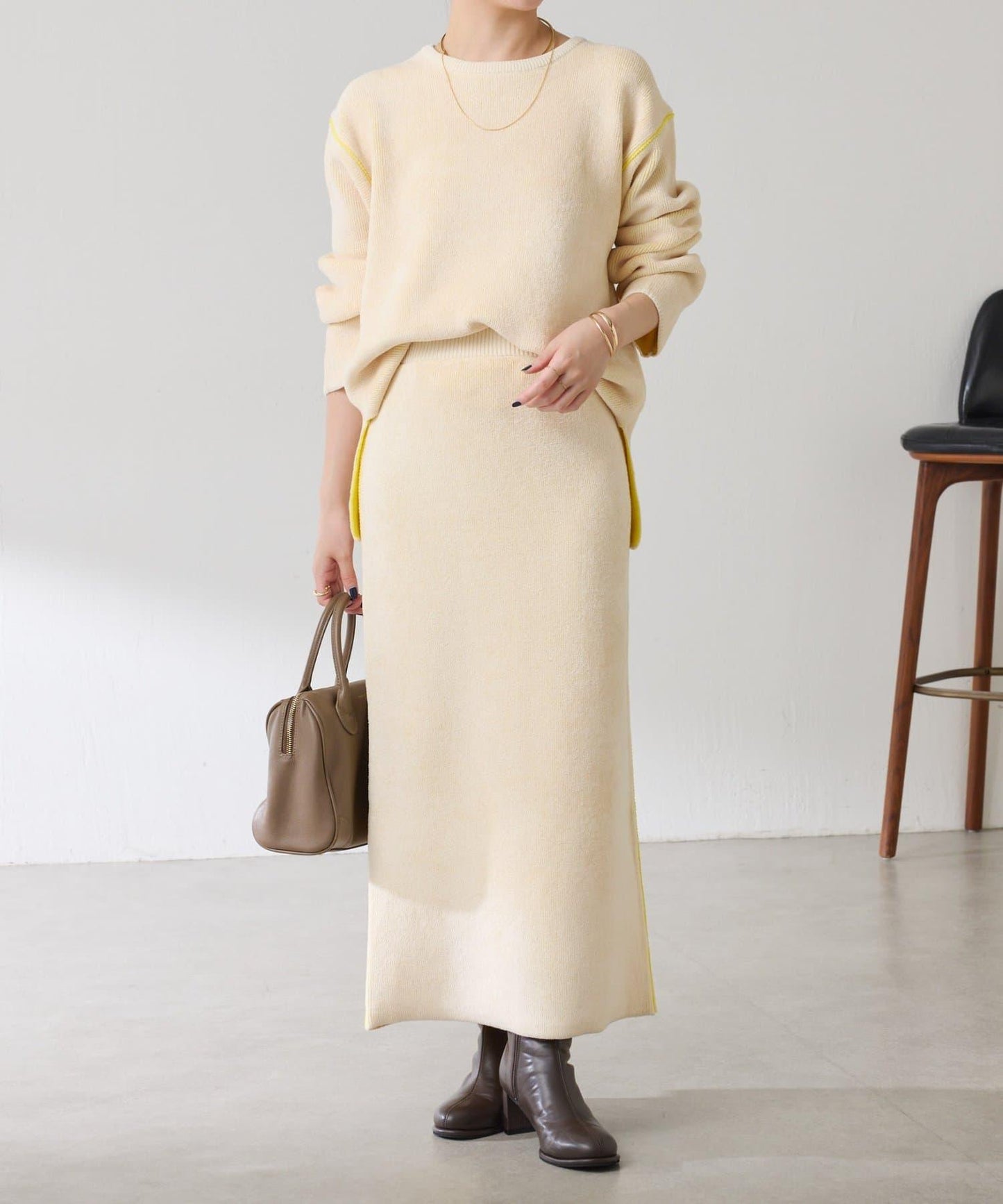 【套裝商品】毛絨雙面針織套裝