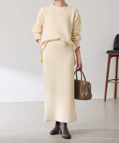 【套裝商品】毛絨雙面針織套裝