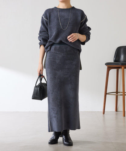 【套裝商品】毛絨雙面針織套裝