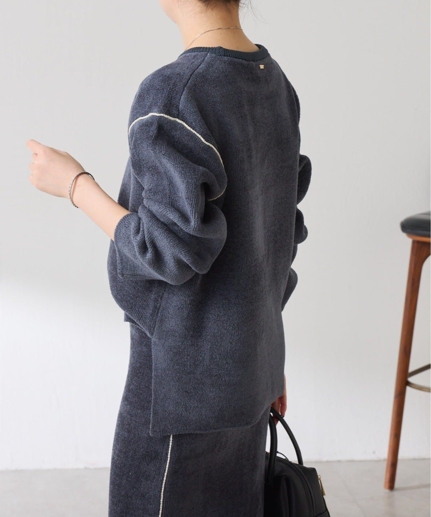 【套裝商品】毛絨雙面針織套裝