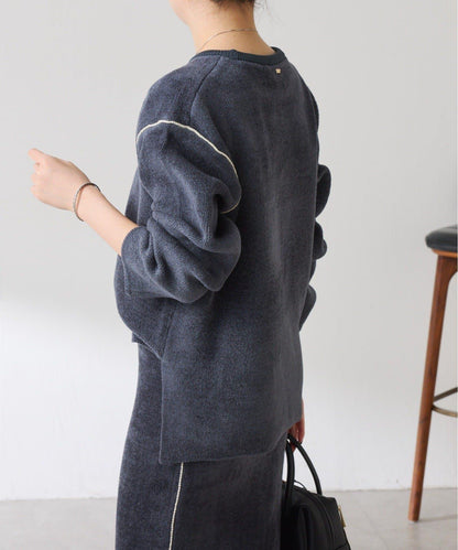 【套裝商品】毛絨雙面針織套裝