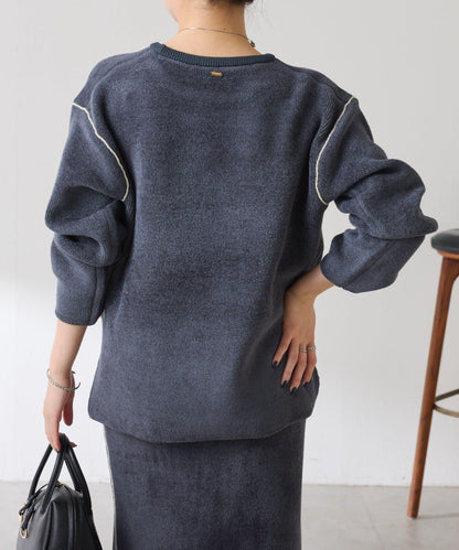 【套裝商品】毛絨雙面針織套裝