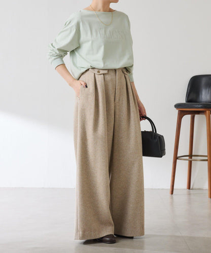 亮片字母長袖T恤/疊穿單品