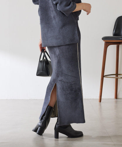 【套裝商品】毛絨雙面針織套裝