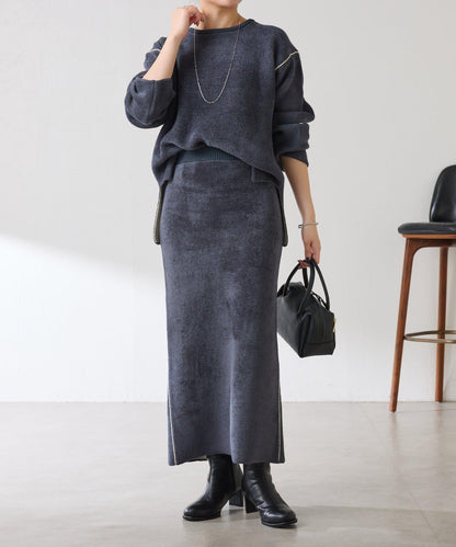 【套裝商品】毛絨雙面針織套裝