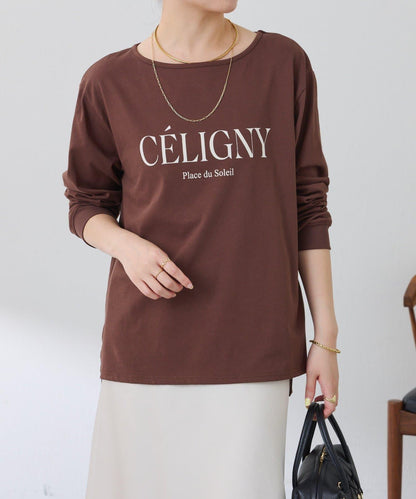 亮片字母長袖T恤/疊穿單品