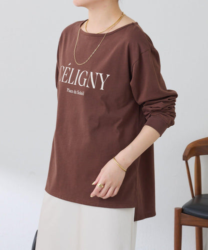 亮片字母長袖T恤/疊穿單品