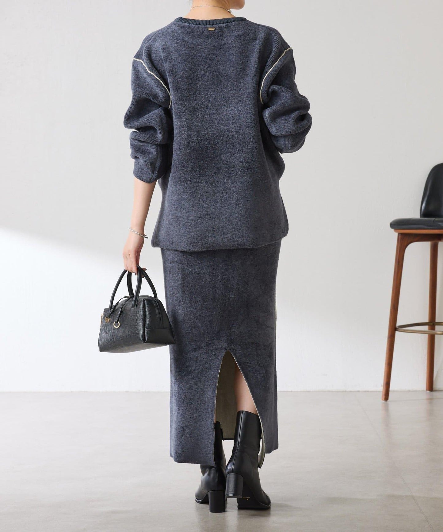 【套裝商品】毛絨雙面針織套裝