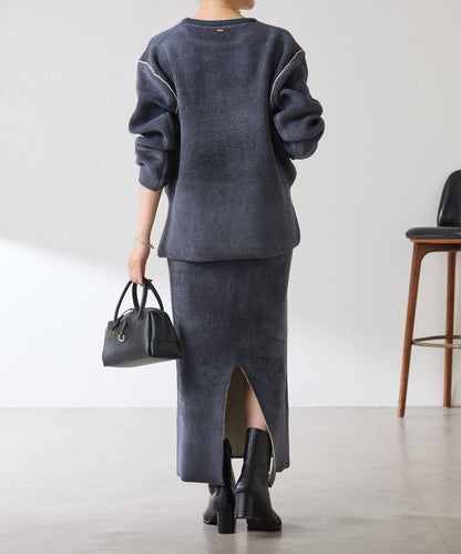 【套裝商品】毛絨雙面針織套裝