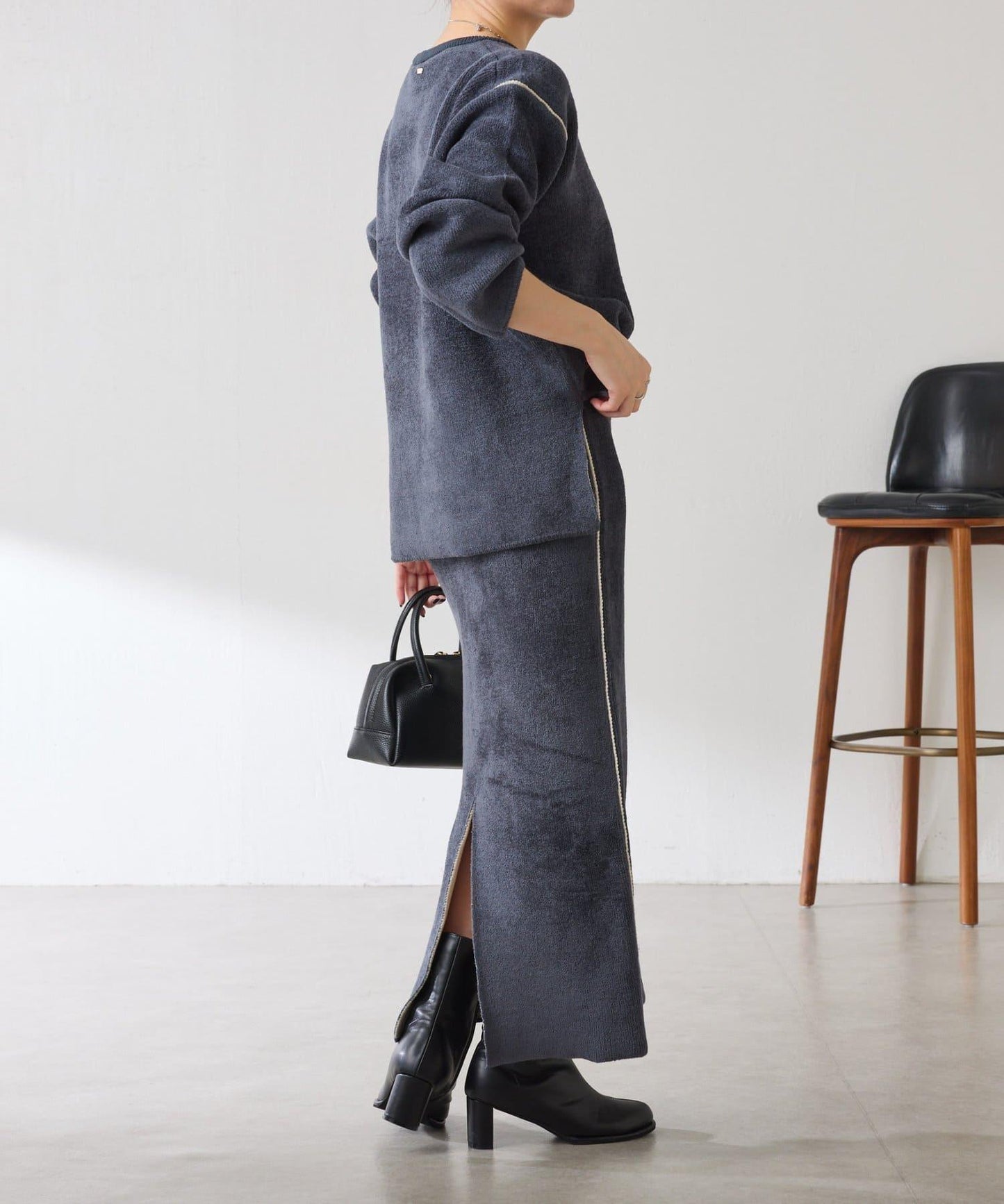 【套裝商品】毛絨雙面針織套裝