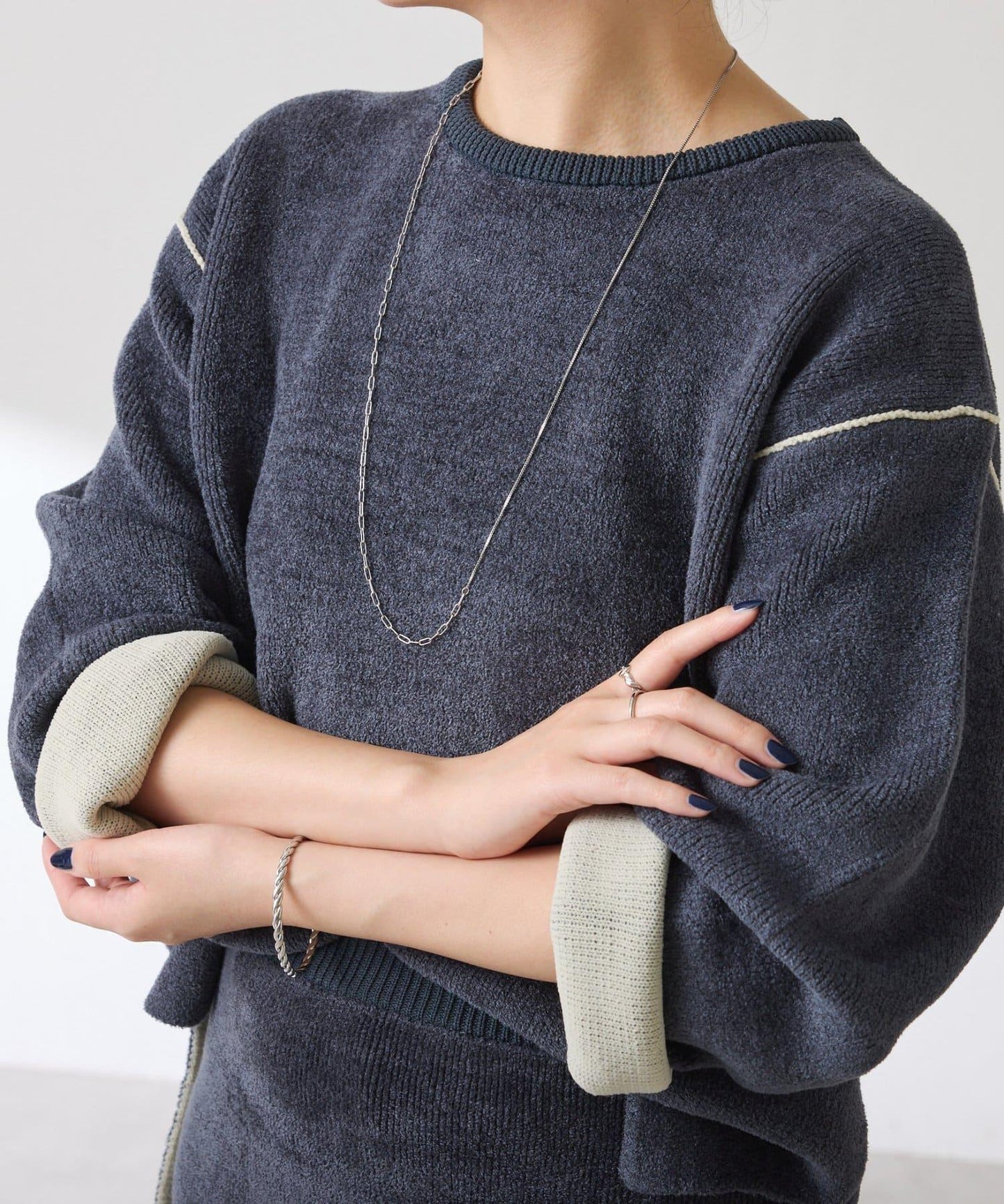 【套裝商品】毛絨雙面針織套裝